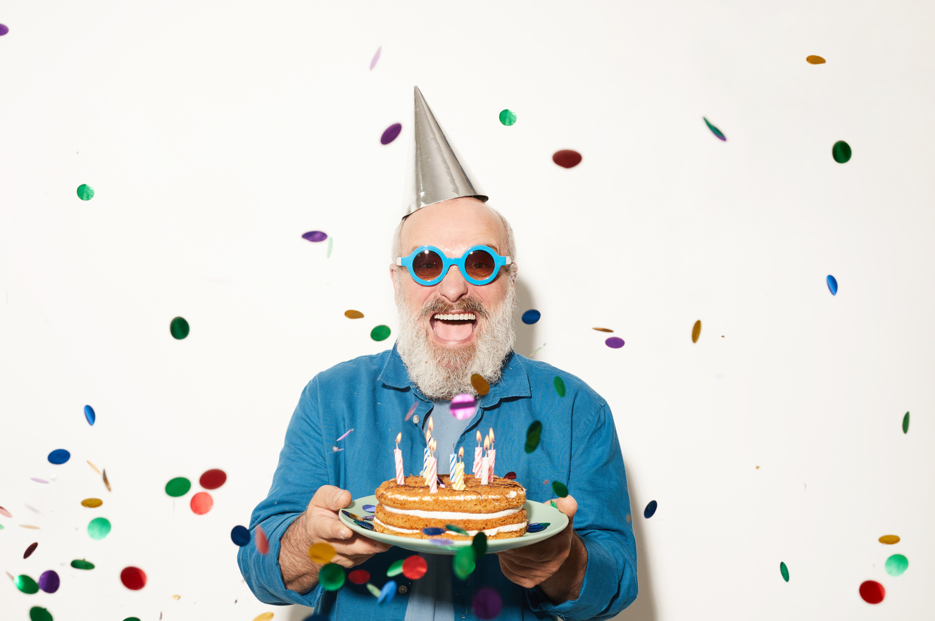Man at Birthday Party